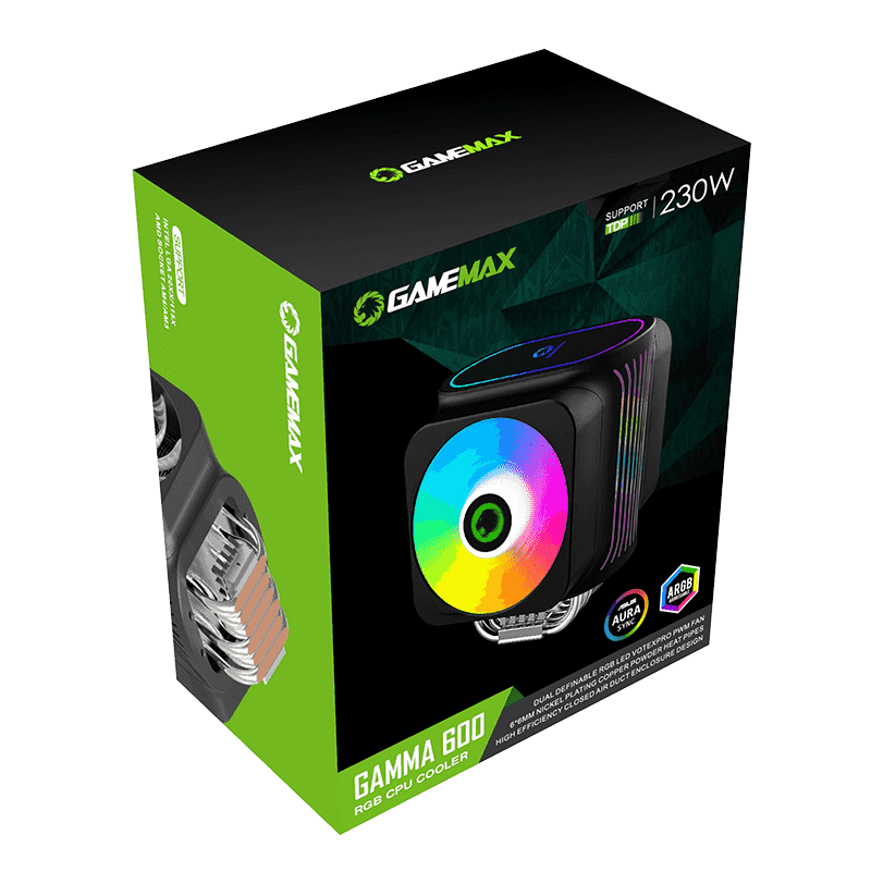 GAMEMAX Gamma 600 CPU AIR COOLING RGB GAMEMAX Gamma 600 CPU AIR COOLING RGB